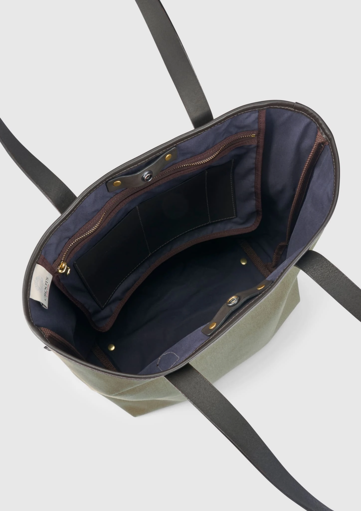 Croots X Gloverall Tote Bag Khaki - Image 3