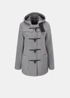 Short Slim Fit Duffle Silver Prince Of Wales