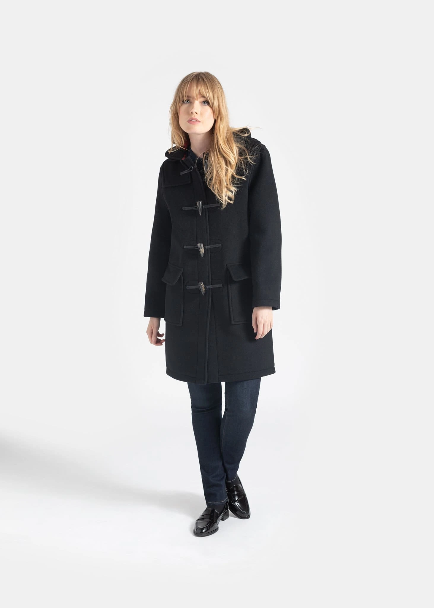 Women's Original Duffle Coat Navy Black Watch - Image 2