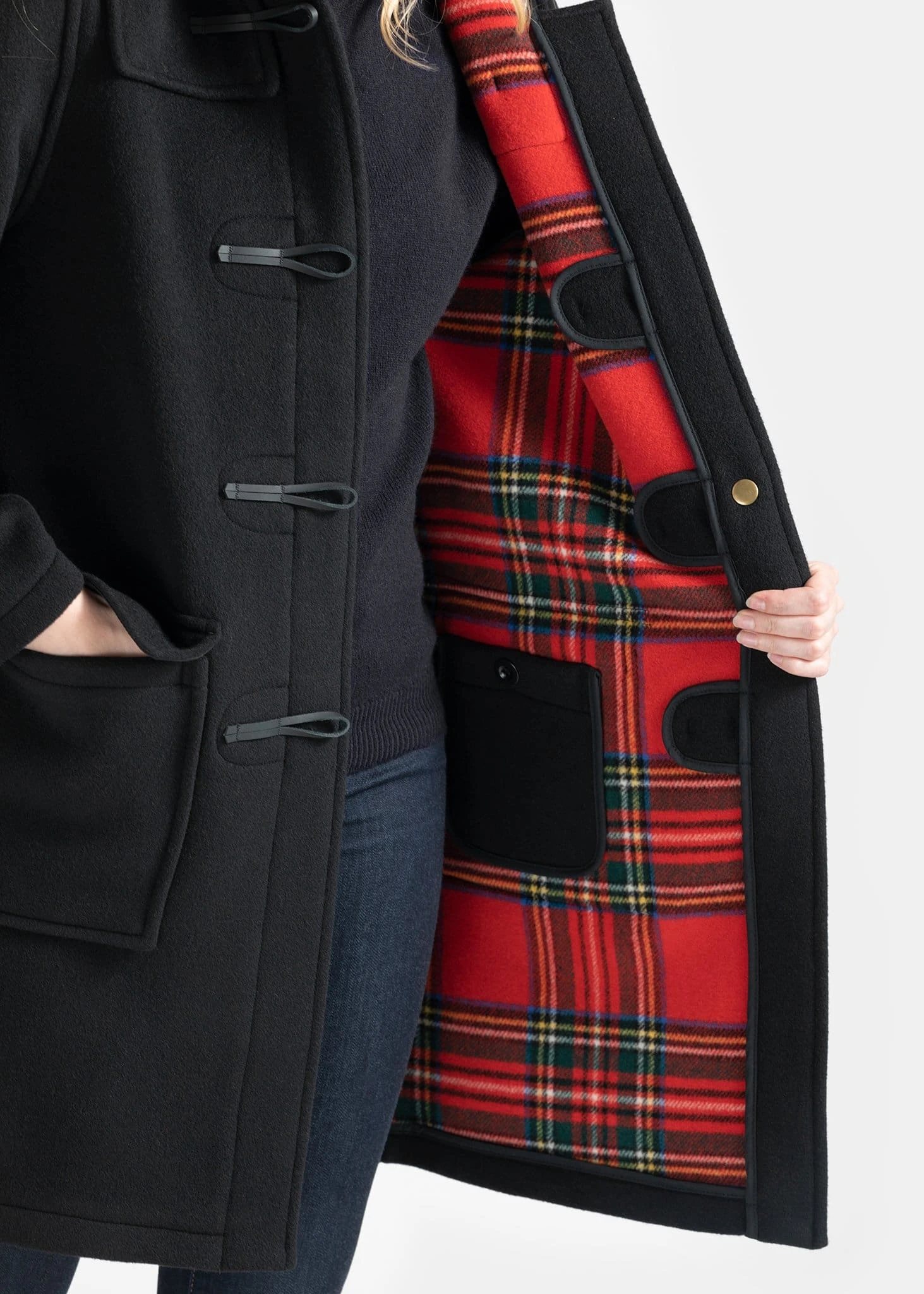 Women's Original Duffle Coat Black Stewart - Image 2