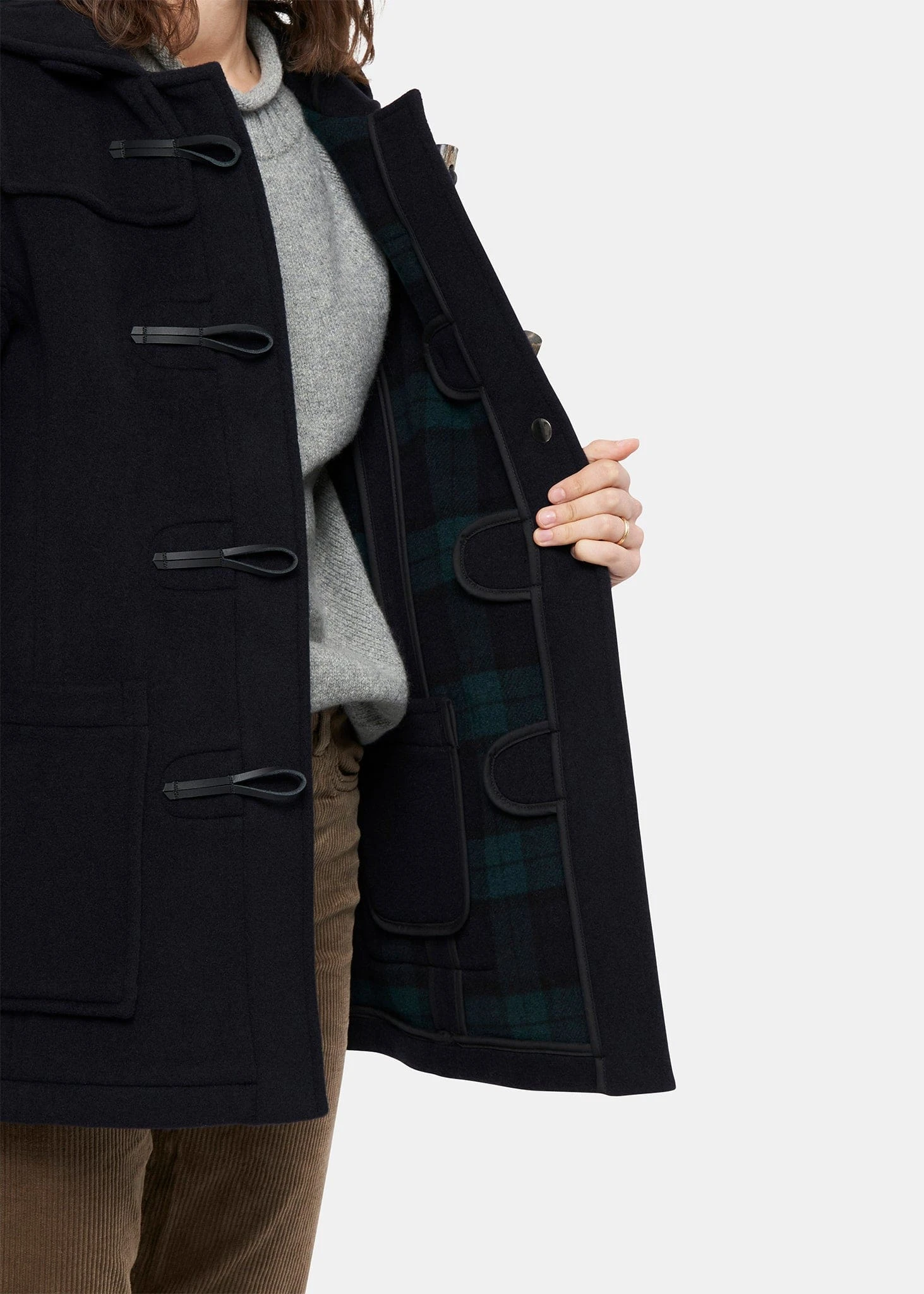 Short Slim Fit Duffle Navy Blackwatch - Image 2