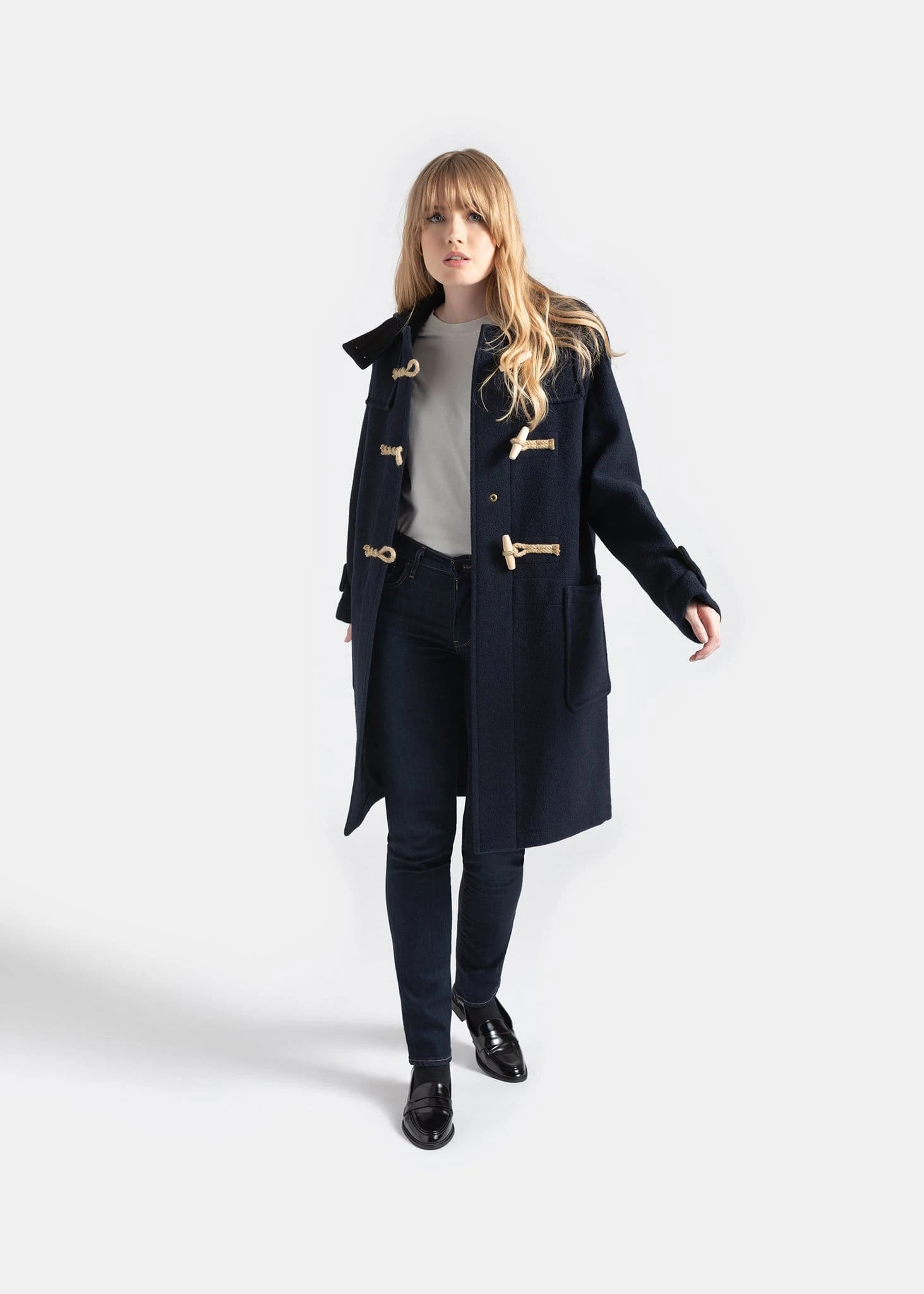 Women's Original Monty Duffle Coat Navy - Image 3
