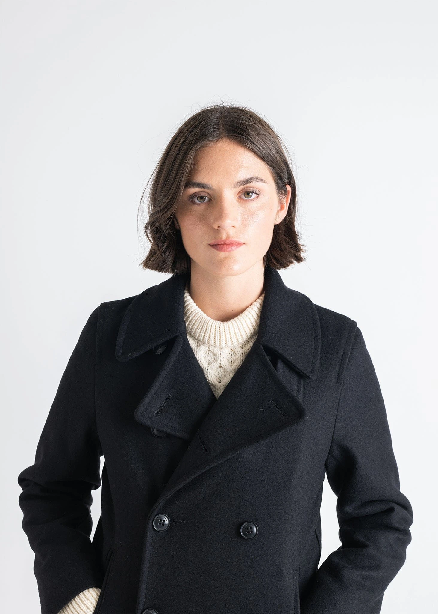 Ellen Peacoat Black - Image 2