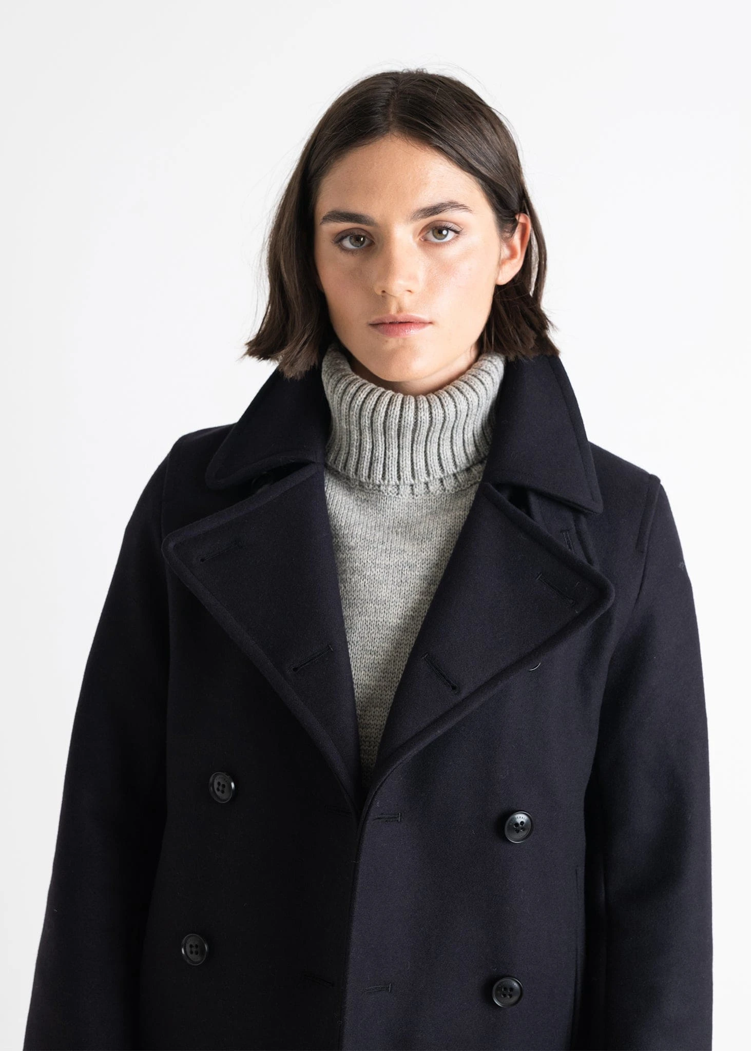 Ellen Peacoat Navy - Image 5