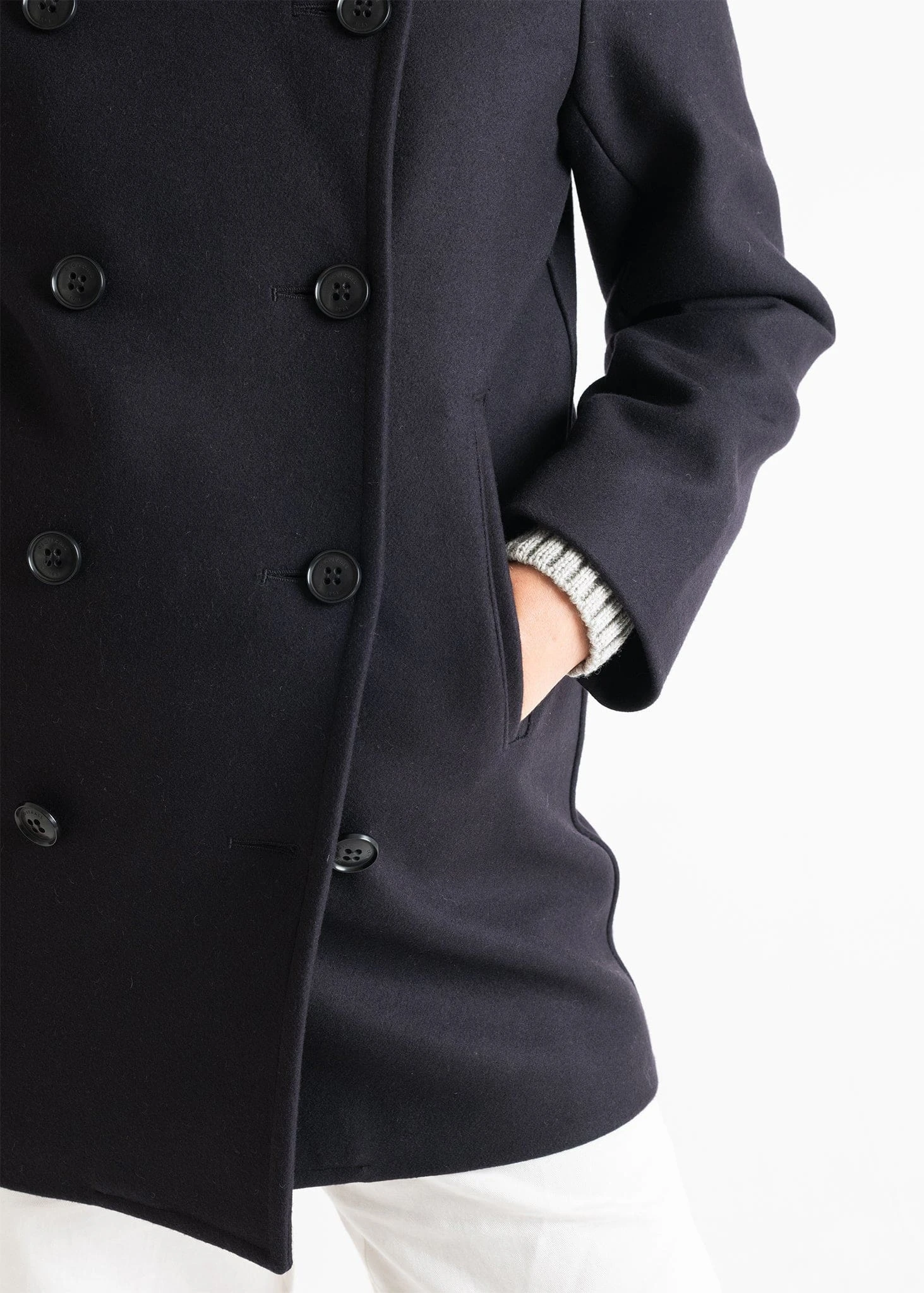 Ellen Peacoat Navy - Image 3