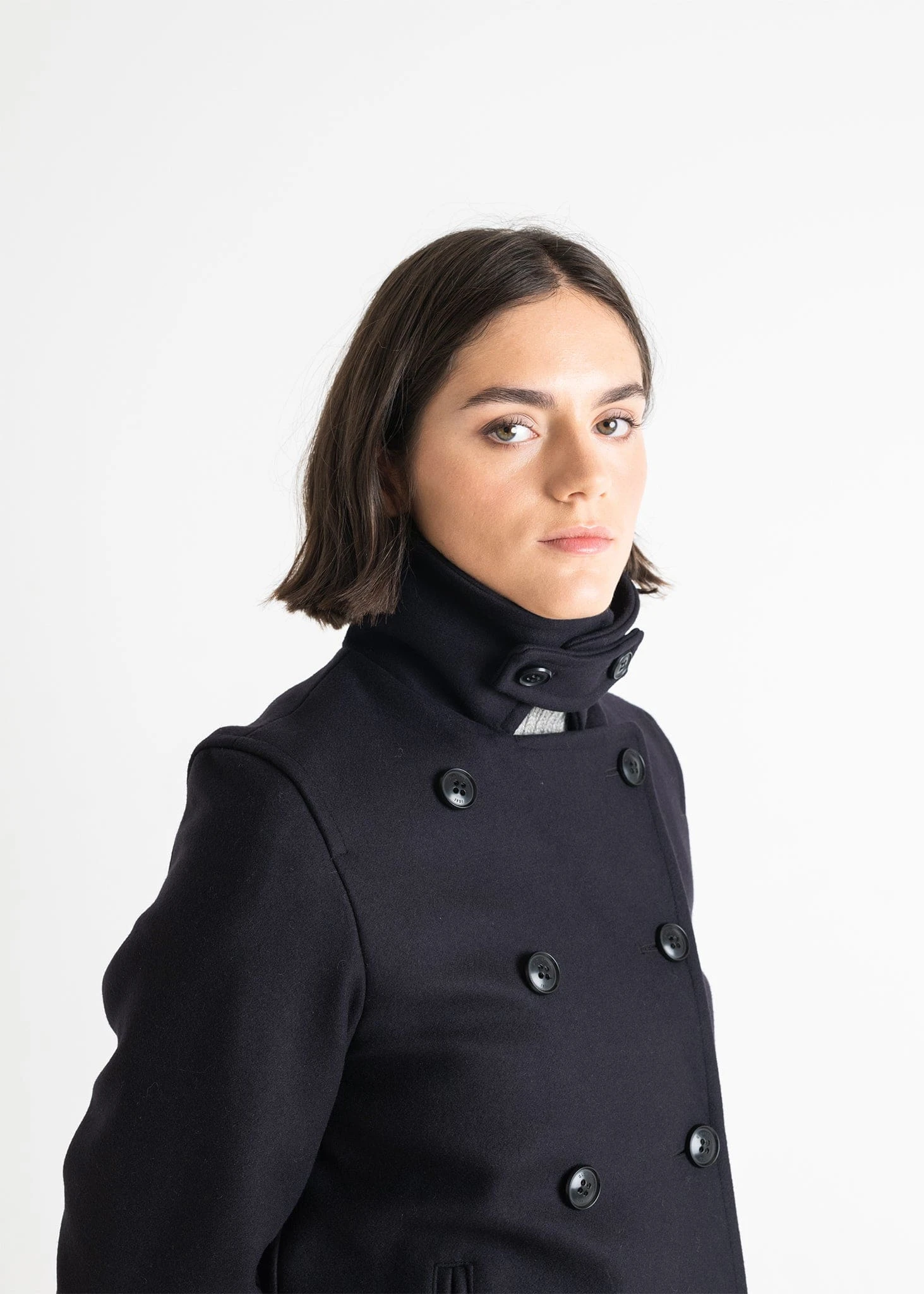 Ellen Peacoat Navy - Image 6