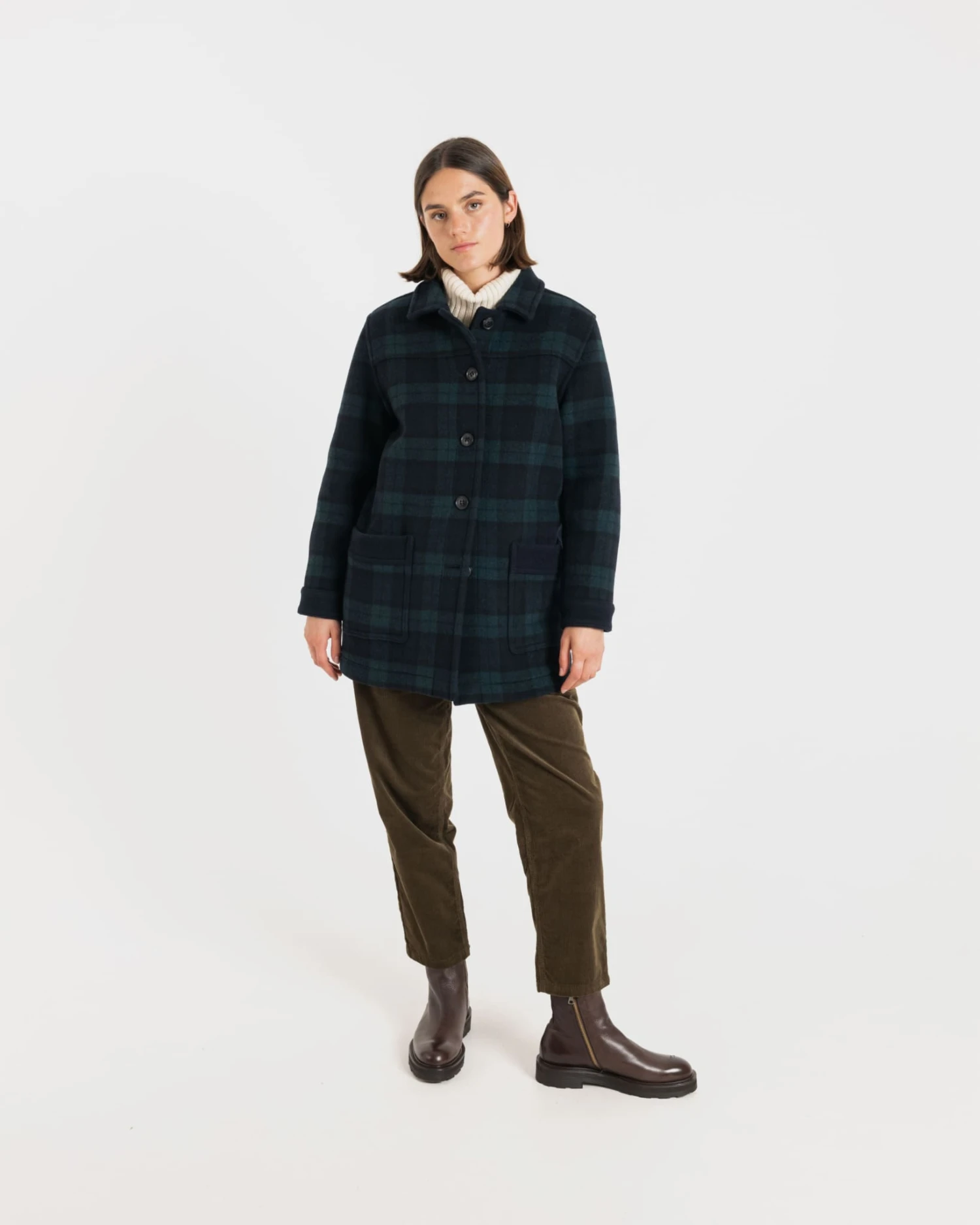 Women's George Jacket Blackwatch Navy - Image 5