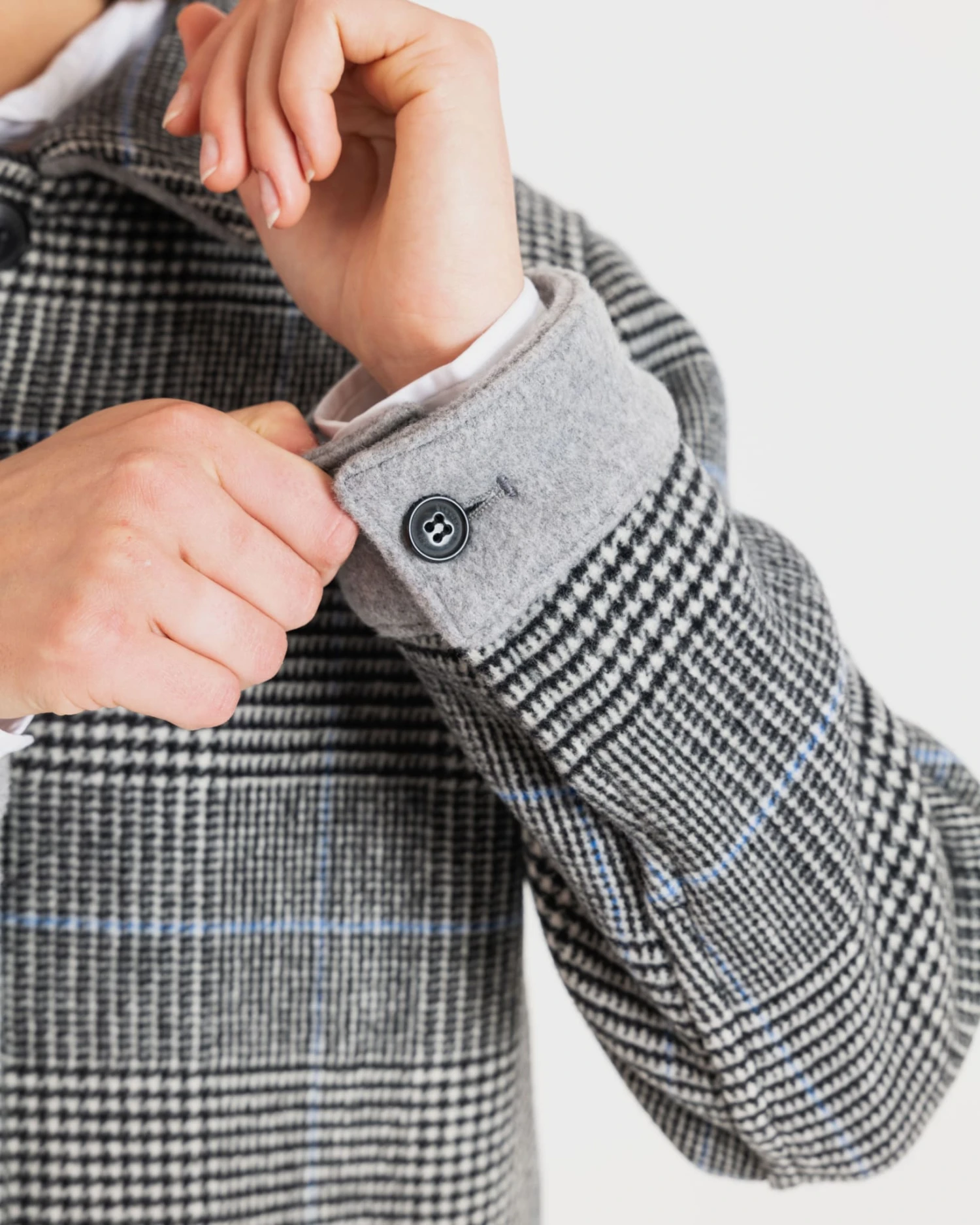 Women's George Jacket Prince Of Wales Silver - Image 3