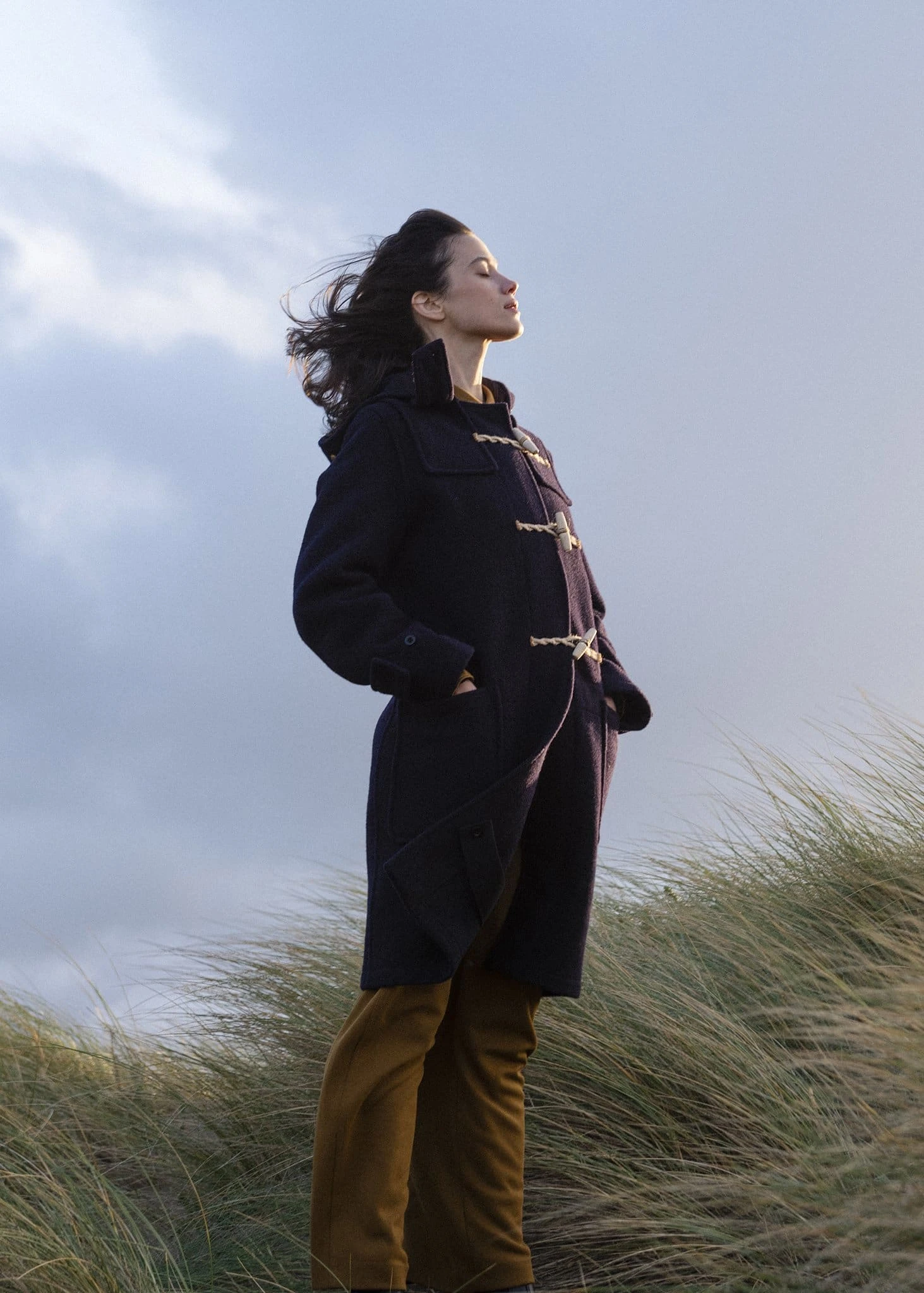 Women's Original Monty Duffle Coat Navy - Image 4