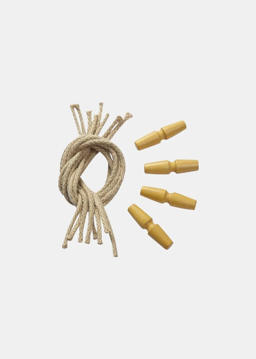 Varnished Wooden Toggles And Jute Rope